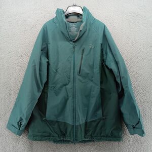 LL Bean Jacket Womens XL Green Insulated Wildcat Waterproof *Missing Hood 510334